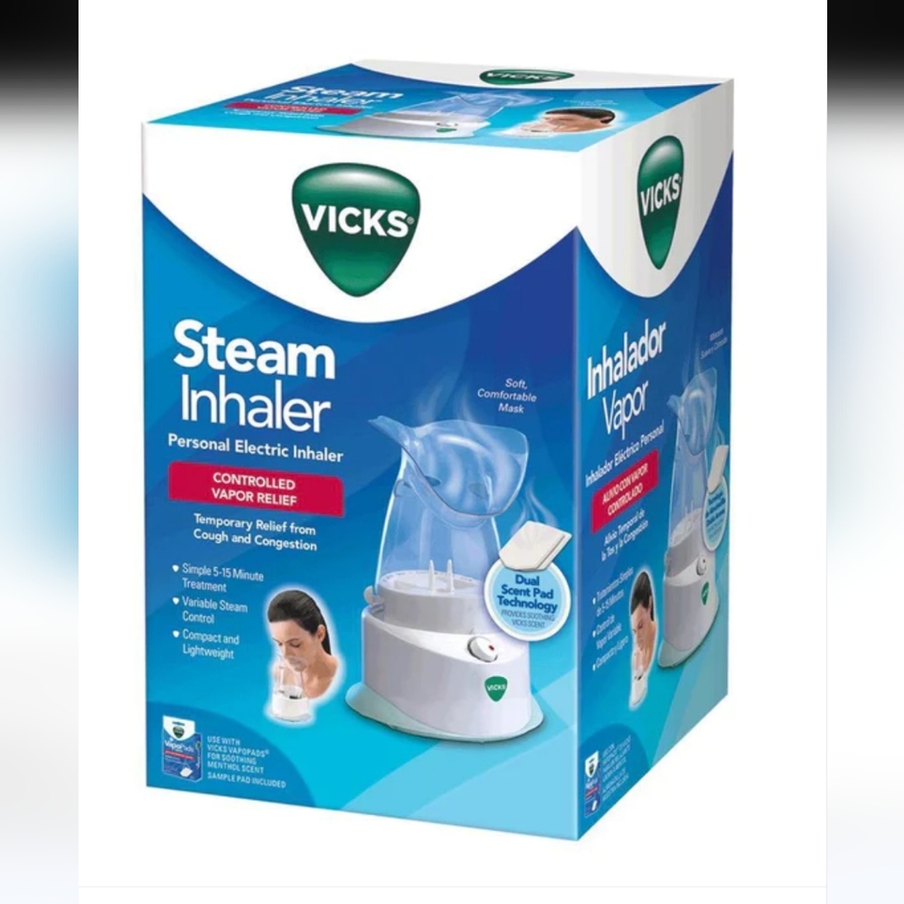 New in Box Vicks Steam Inhaler At Home Remedy Relief